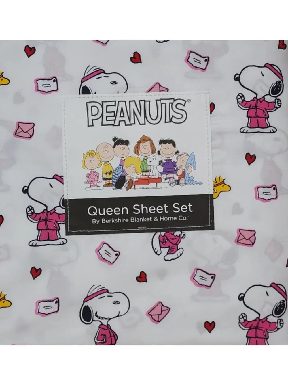 Peanuts Snoopy & Woodstock Queen Sheet Set By Berkshire Valentines Day Letters